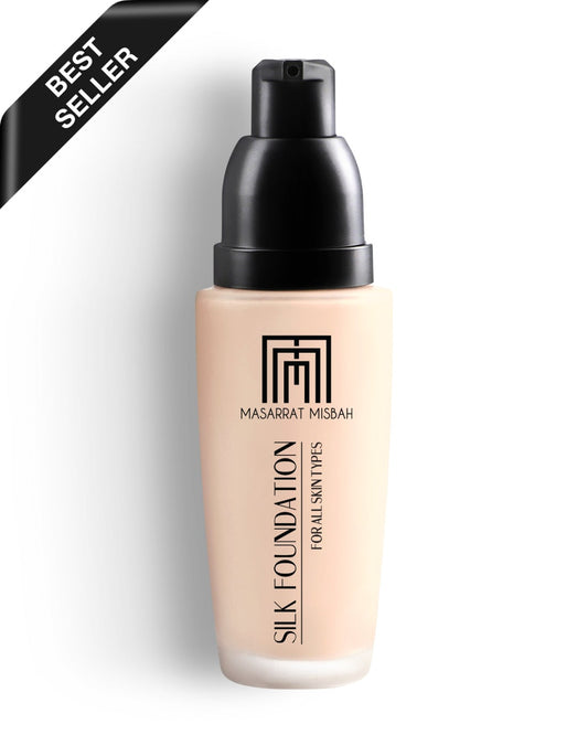 ✨ Masarrat Misbah Silk Foundation – Flawless finish, weightless feel 💫 Perfect for all skin types!